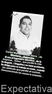 Hoy Martes 4 de Noviembre 2025, se efectua en Montería el funeral del Ingeniero Carlos Mario Cavadía Sierra, un homenaje al amor, la vida y el legado de él, invitan sus familiares Cavadía Sierra y sus niños Cavadía Ramos.