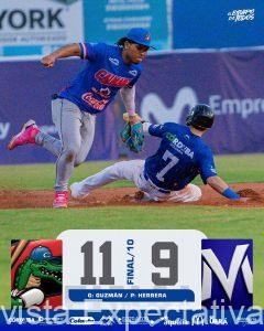 El equipo de casa Vaqueros de Montería pierde ante Caimanes en partido extra por el marcador de 11 carreras a 9