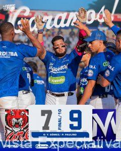 Johan López sentenció la remontada vaquera 9 carreras a 7 de Tigres ……. El campo corto venezolano conectó cuadrangular para dejar en el terreno a Tigres en el último de la serie