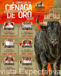 Ciénaga de Oro Córdoba está lista para la celebración de su tradicional fiesta en Corraleja en honor a los Santo Reyes Magos, con un variado cartel taurino de las mejores ganaderías del caribe colombiano.